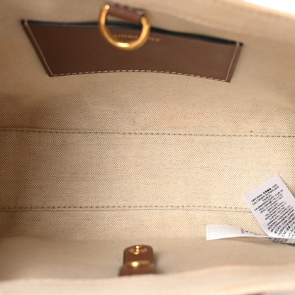 Burberry Canvas Smooth Calfskin Mini Two Tone Freya Tote Brown 5 of 11