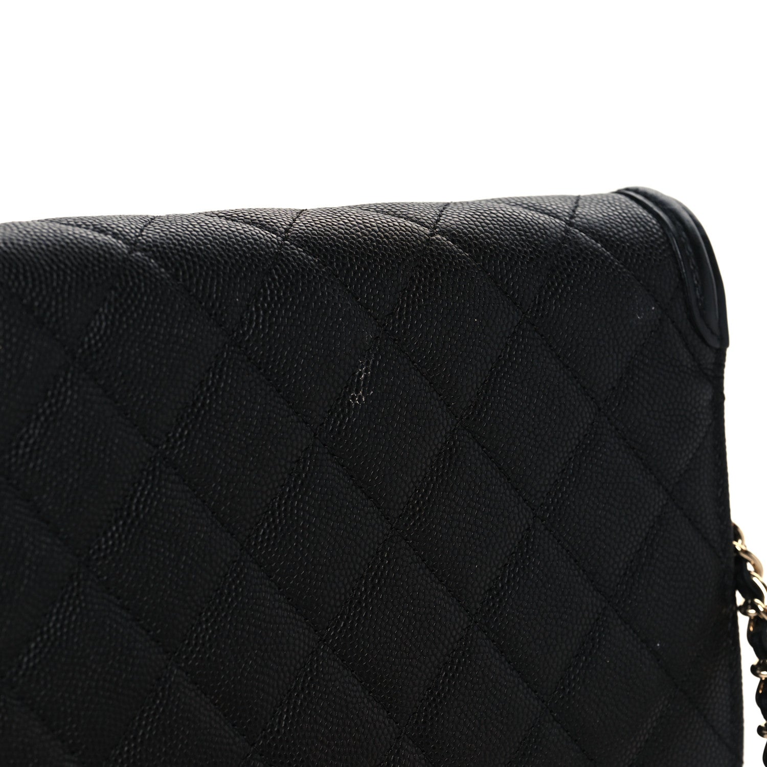 Chanel Caviar Quilted CC Filigree Wallet On Chain WOC Black 11 of 12