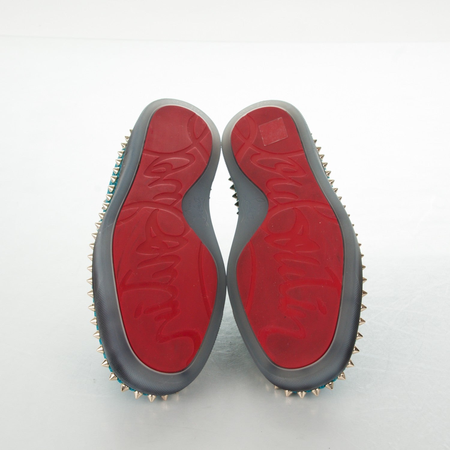 Christian Louboutin Technobee Pik Boat Flats 38 Ocean Light Gold 6 of 8