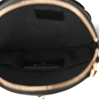 Chanel Lambskin Mini Camellia Bouquet Clutch With Chain Black 5 of 11