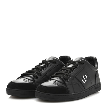 Christian Dior Calfskin Suede Logo Sneakers 37 Black 4 of 9