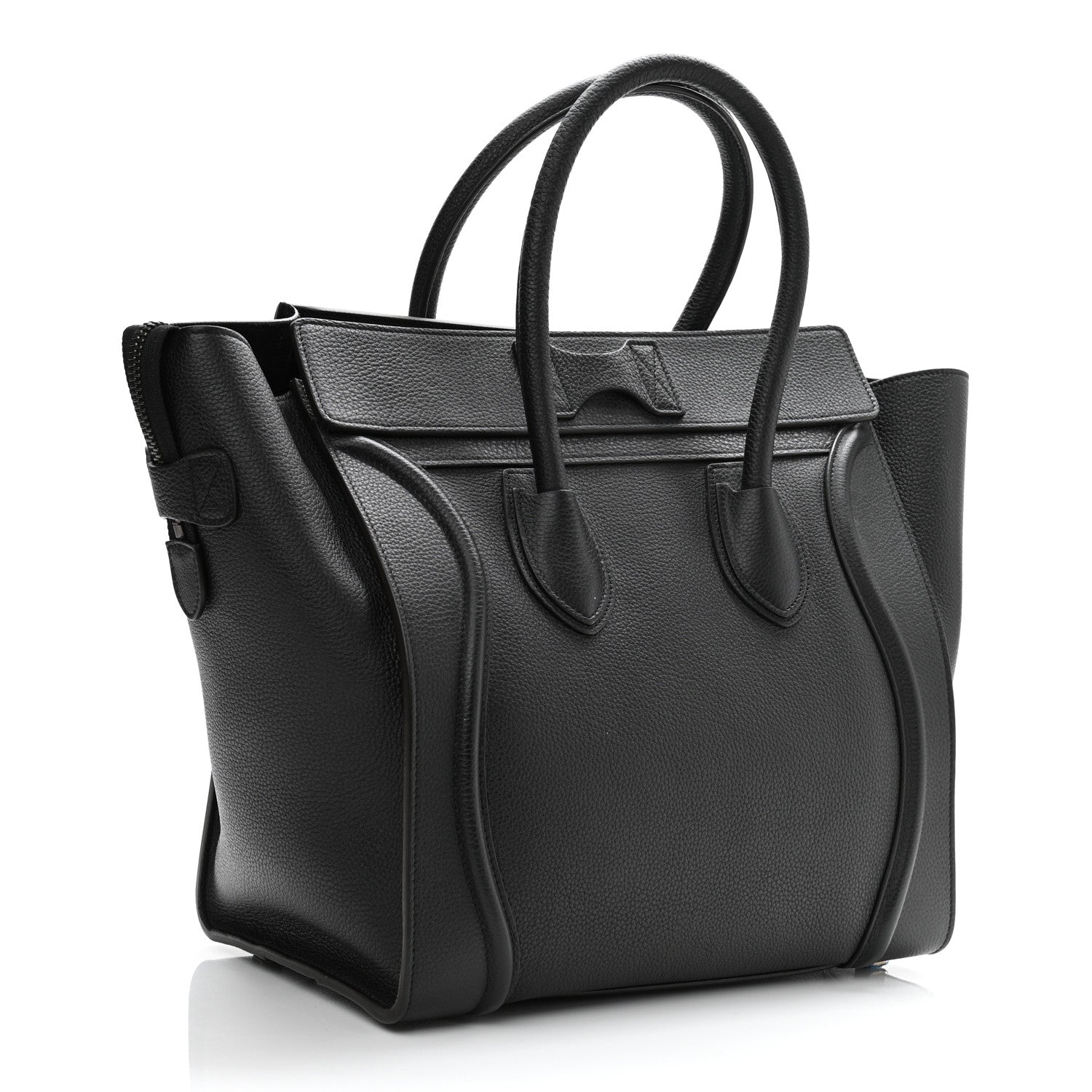 Celine Drummed Calfskin Mini Luggage Black 3 of 10