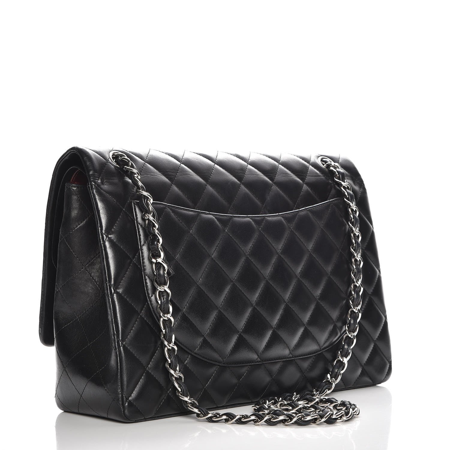 Chanel Lambskin Quilted Maxi Double Flap Black 4 of 9