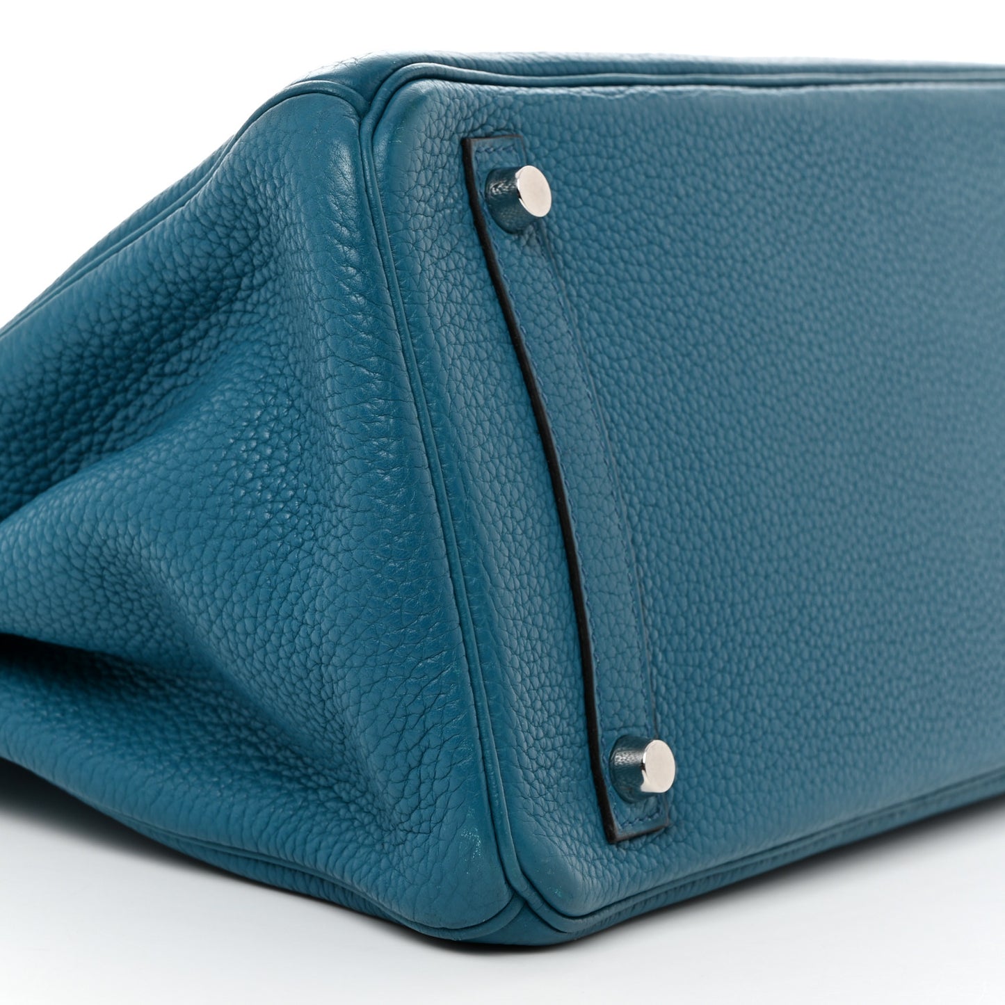 Taurillon Clemence Birkin 30 Bleu Izmir