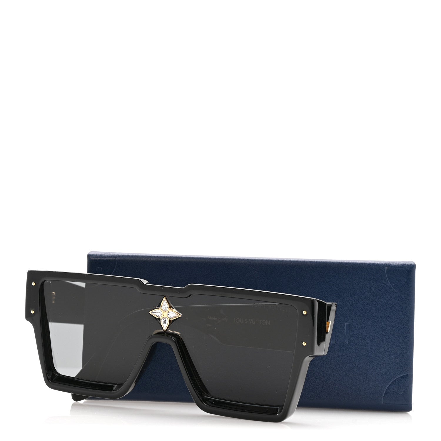 Louis Vuitton Acetate Swarovski Crystal Cyclone Sunglasses Z1578E Black 8 of 8