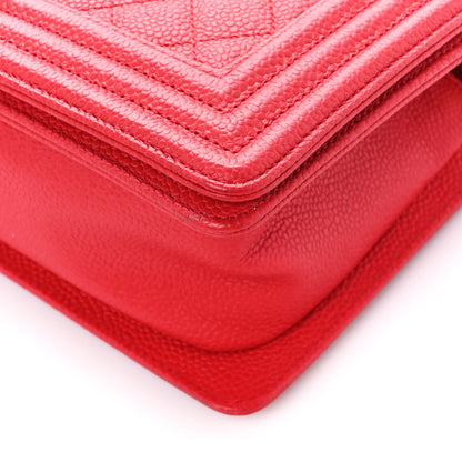 Chanel Caviar Quilted Medium Boy Flap Red 10 of 10