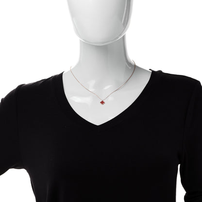Van Cleef & Arpels 18K Rose Gold Carnelian Sweet Alhambra Pendant Necklace 2 of 4