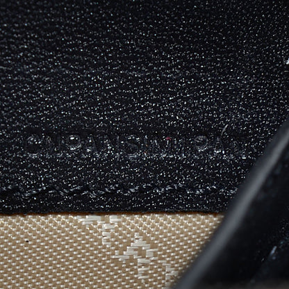 Burberry Supernova Check Patent Large Ziggy Zip Around Wallet Black 9 of 9