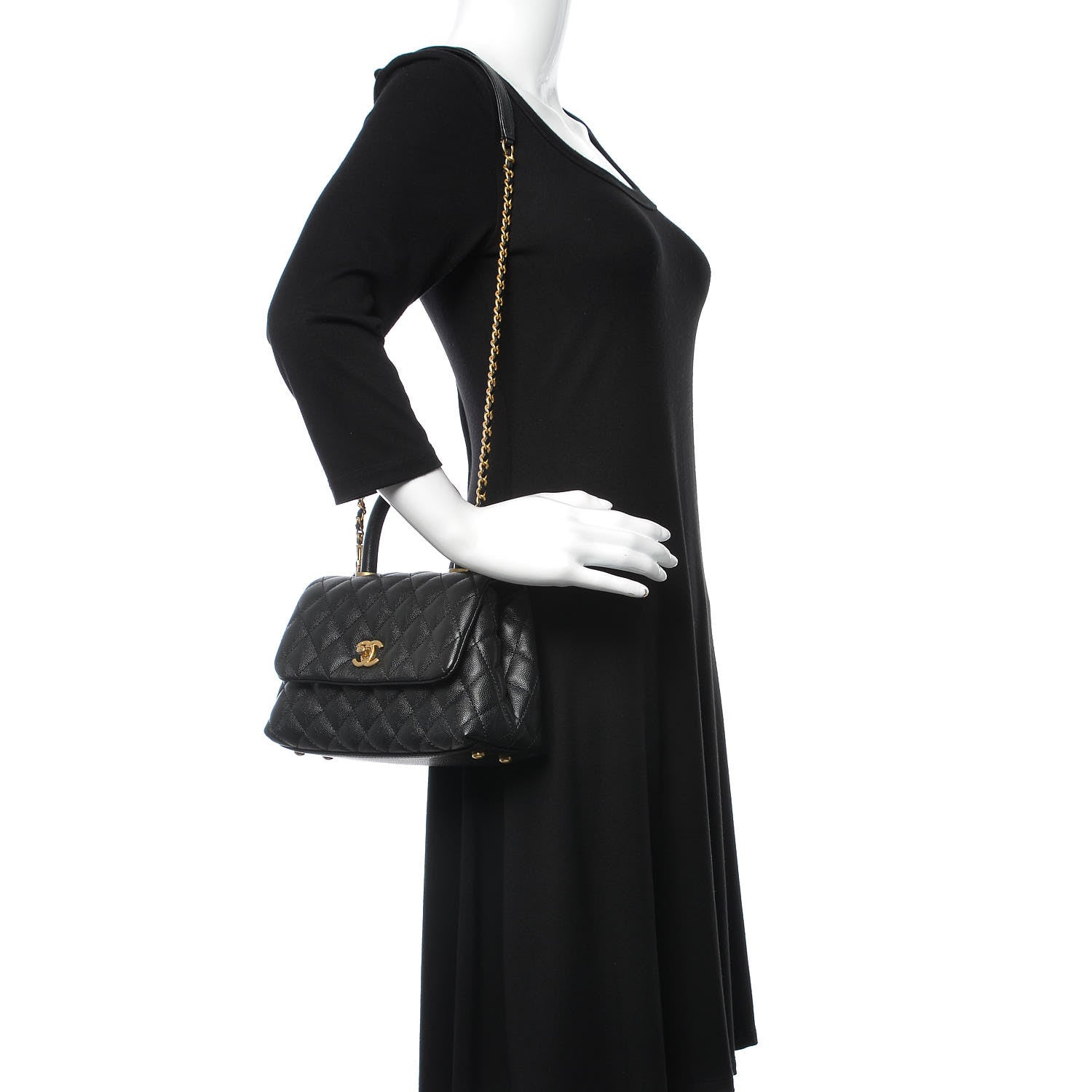 Chanel Caviar Quilted Mini Coco Handle Flap Black 2 of 11