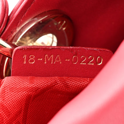 Christian Dior Lambskin Cannage Small My ABCDior Lady Dior Red 9 of 9