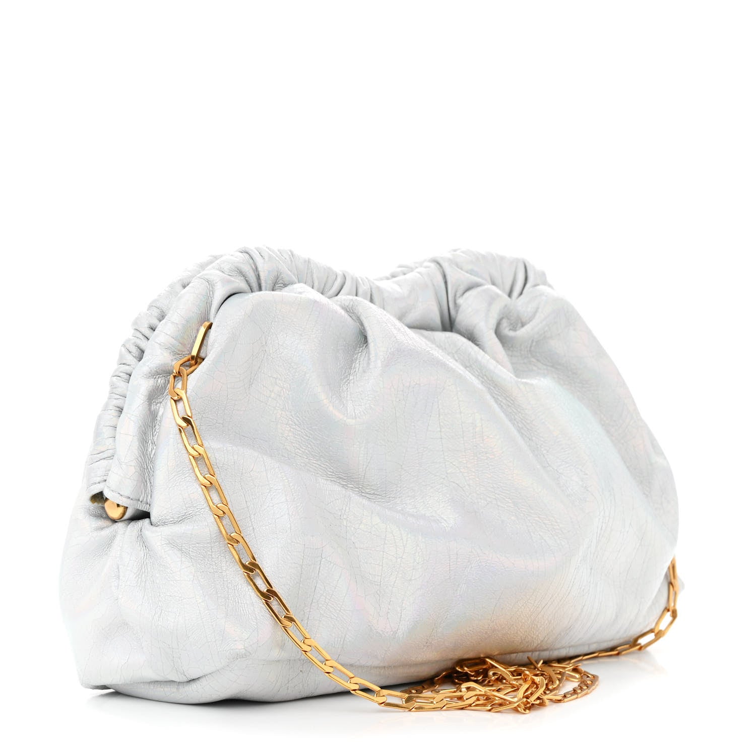 Mansur Gavriel Iridescent Calfskin Mini Cloud Chain Clutch Iride 4 of 10