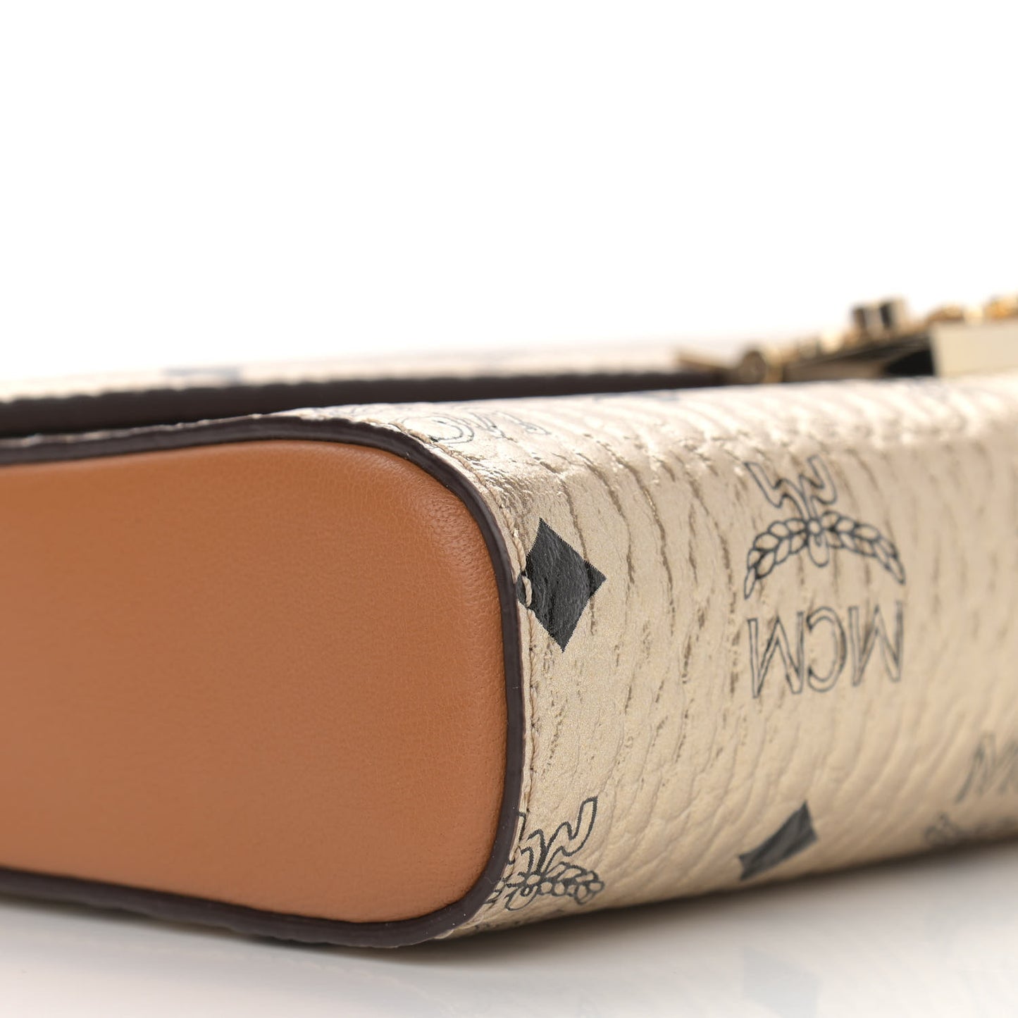 Metallic Visetos Medium Millie Crossbody Bag Berlin Gold
