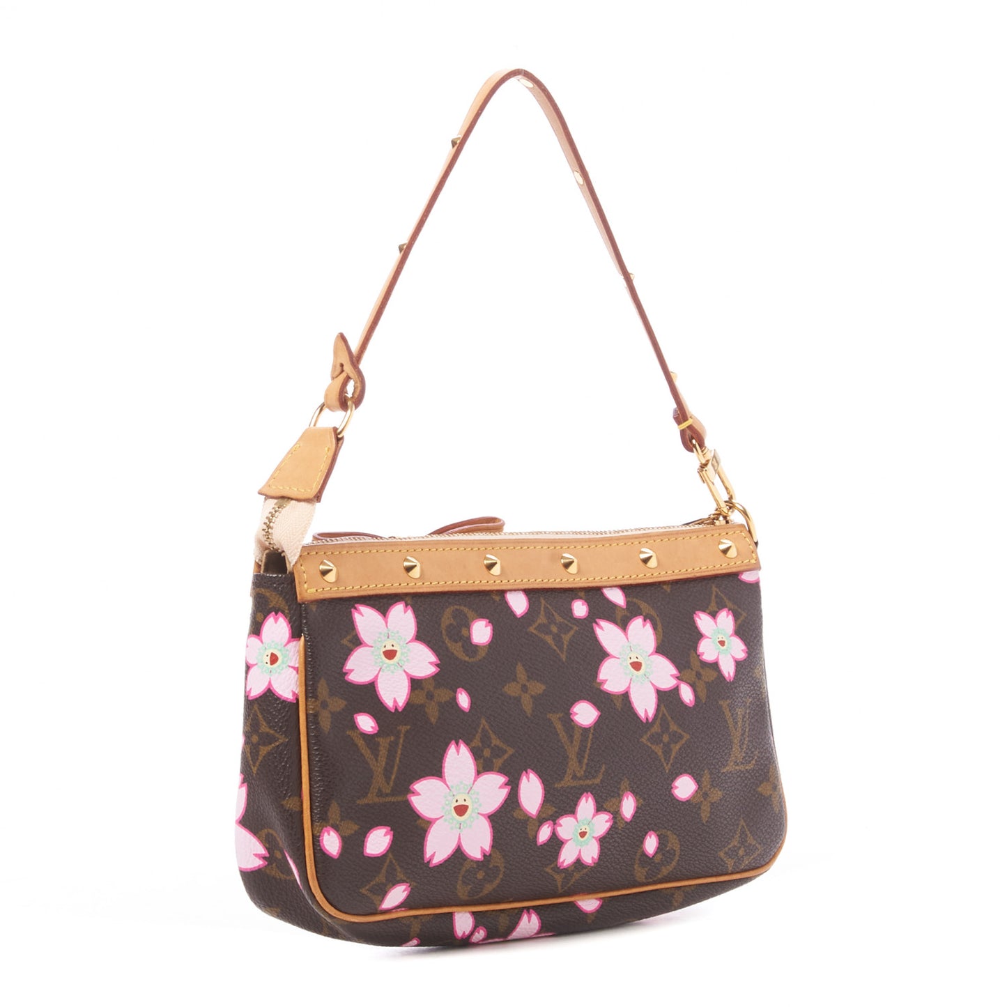 Monogram Cherry Blossom Pochette Accessories Brown