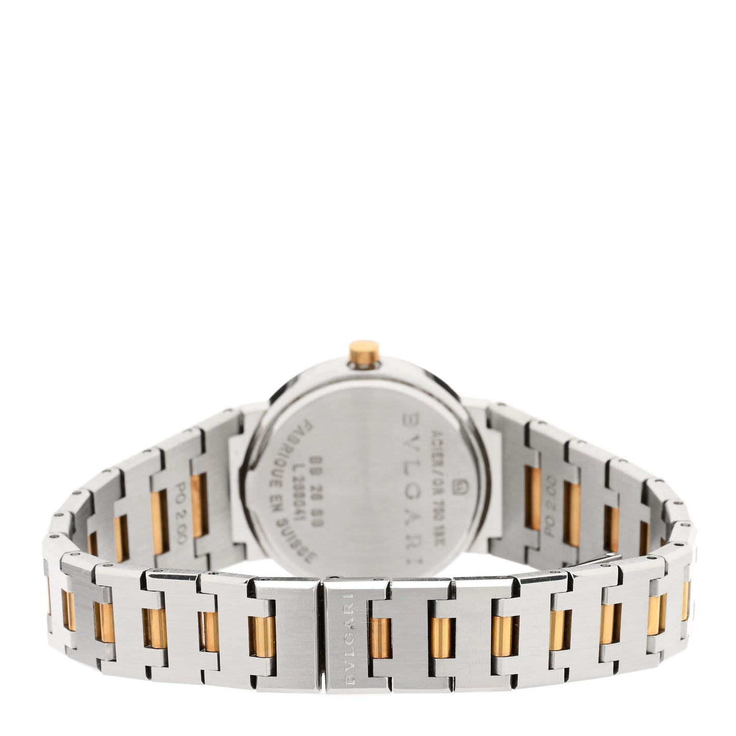 Stainless Steel 18K Yellow Gold 26mm Quartz Watch Black