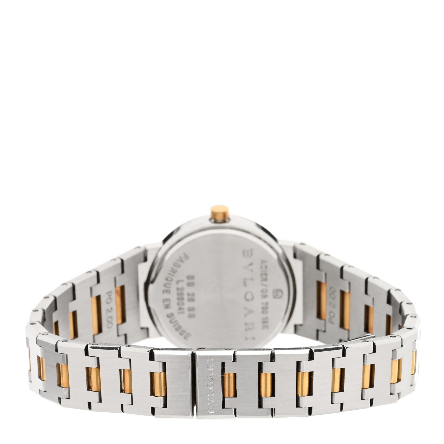 Bulgari Stainless Steel 18K Yellow Gold 26mm Quartz Watch Black 3 of 4