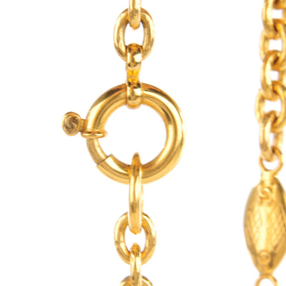 Chanel Long CC Cross Pendant Necklace Gold 3 of 3