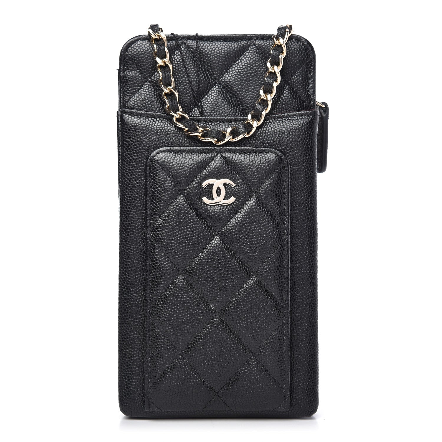 Chanel Caviar Quilted Zip Phone Case Black 1 of 11