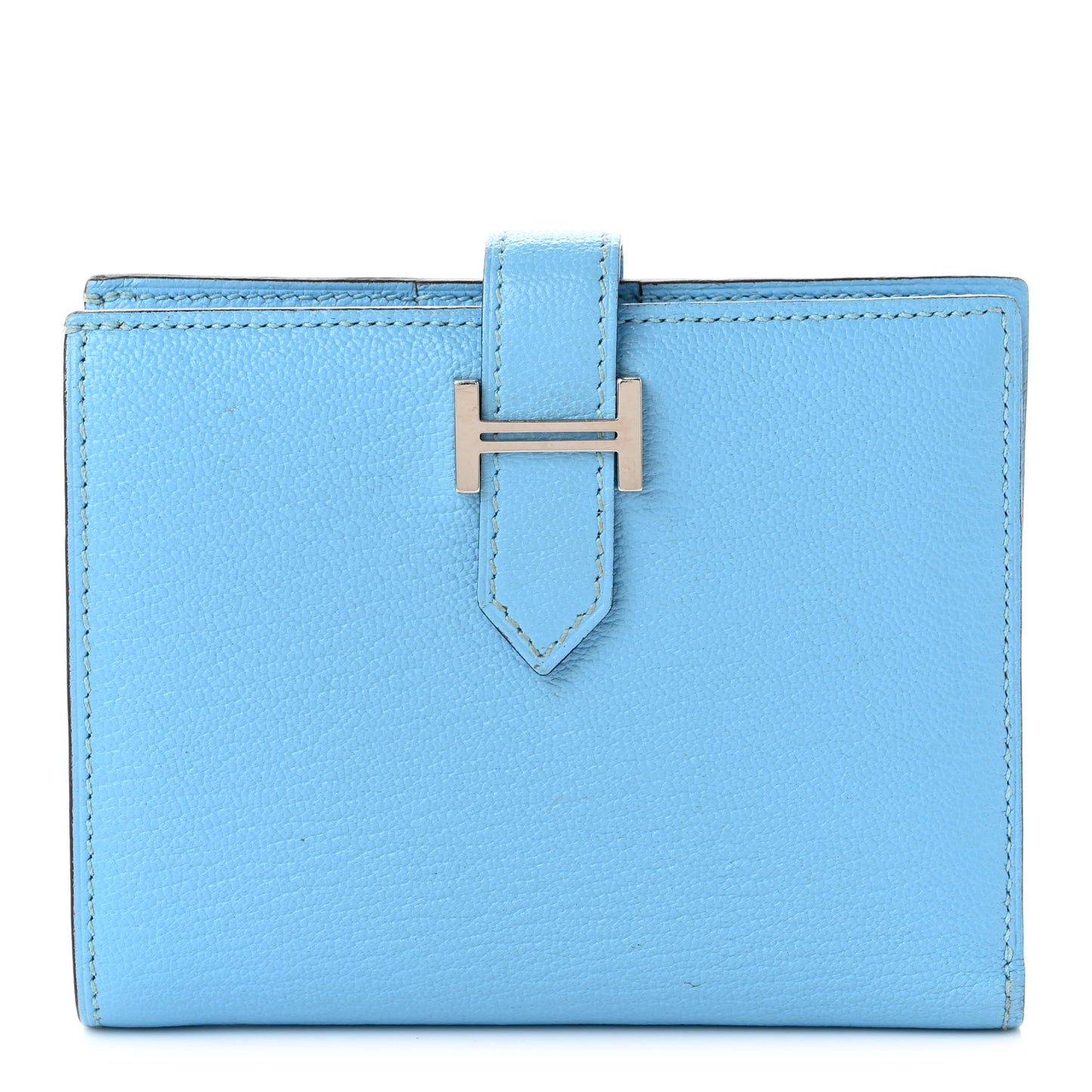 Chevre Mysore Bearn Compact Wallet Celeste