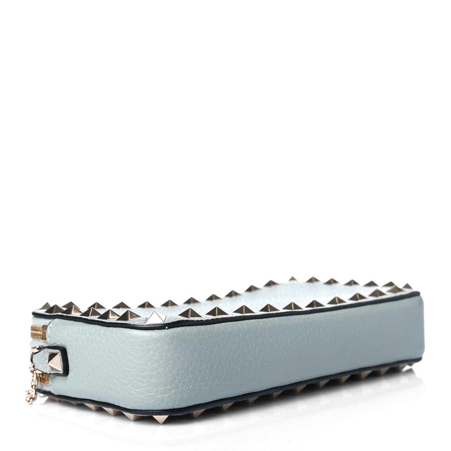 Valentino Garavani Pebbled Calfskin Rockstud Double Zip Camera Crossbody Bag Nube 3 of 4