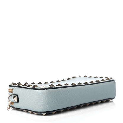 Valentino Garavani Pebbled Calfskin Rockstud Double Zip Camera Crossbody Bag Nube 3 of 4
