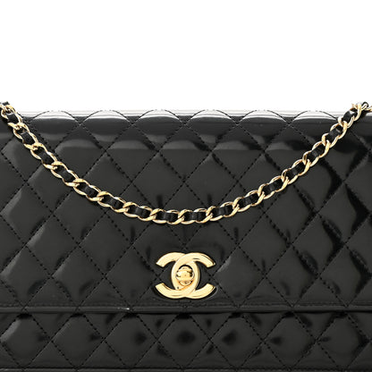 Chanel Patent Quilted Medium Single Flap Black 8 of 14