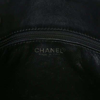 Chanel Calfskin Stitched Chocolate Bar Shopping Tote Black 6 of 12