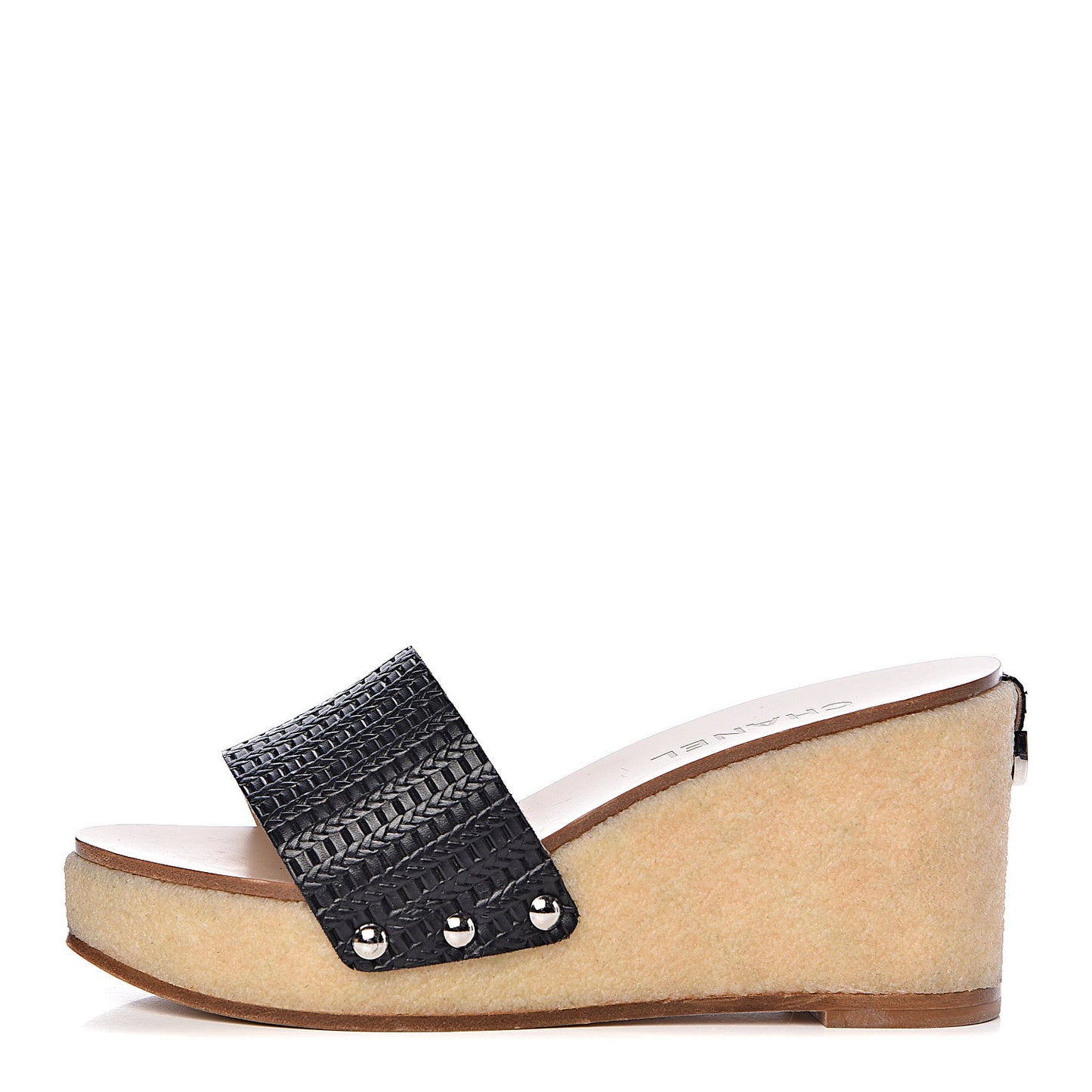 Calfskin CC Mules 39 Black