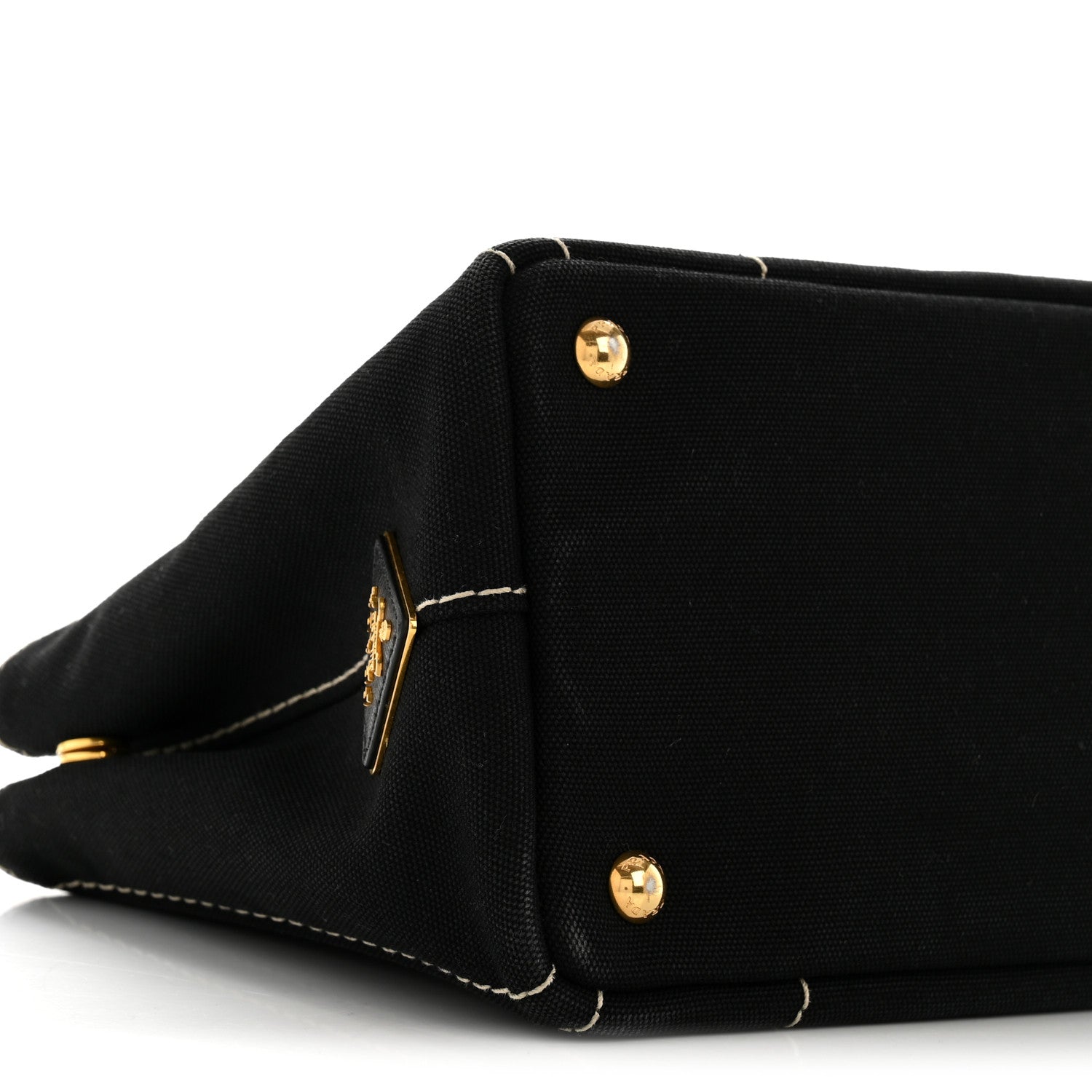 Prada Canapa Small Logo Tote Black Talco 10 of 17