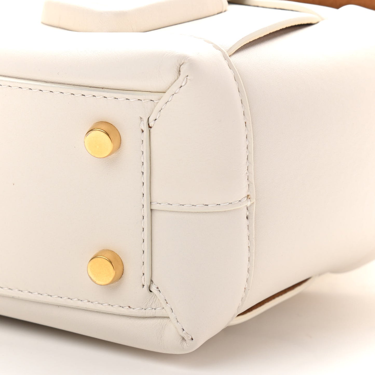 French Calfskin Maxi Intrecciato Mini Arco Bianco