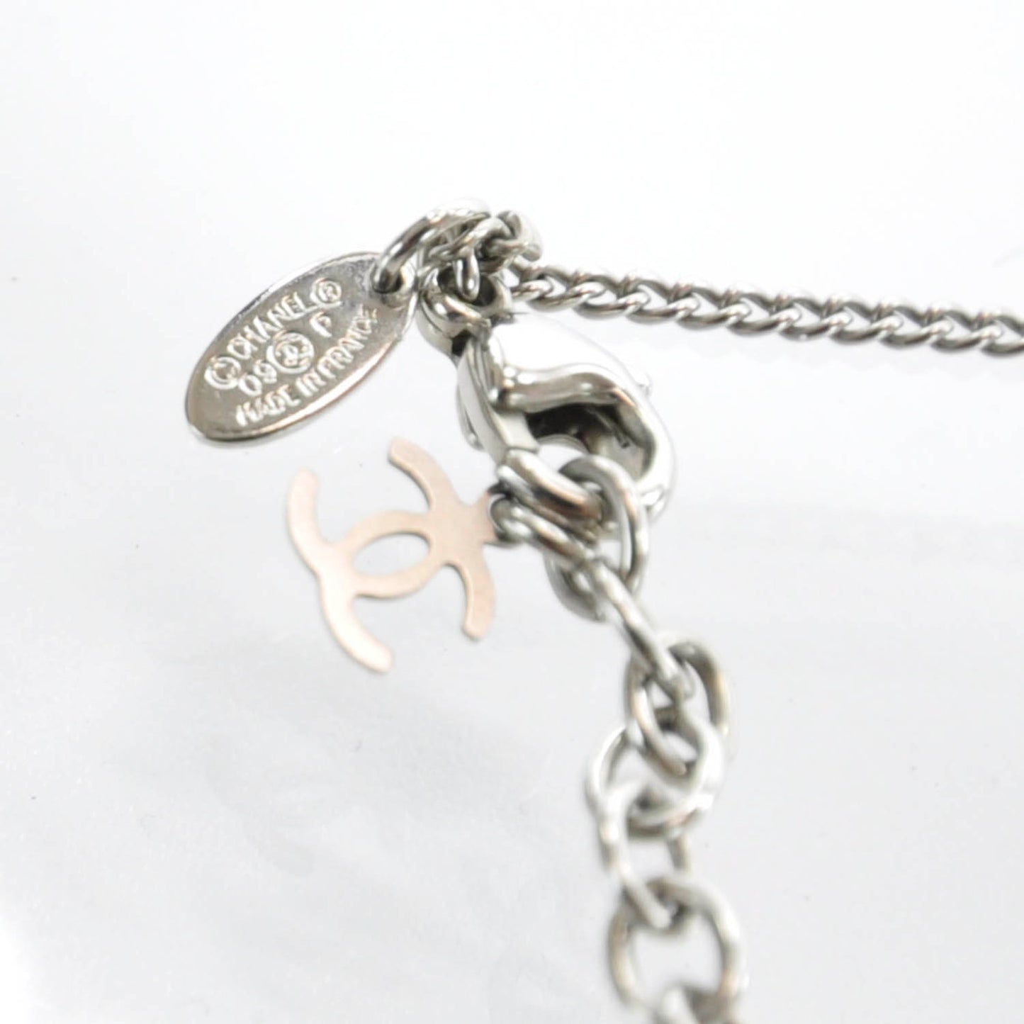 Resin Chain CC Necklace Black