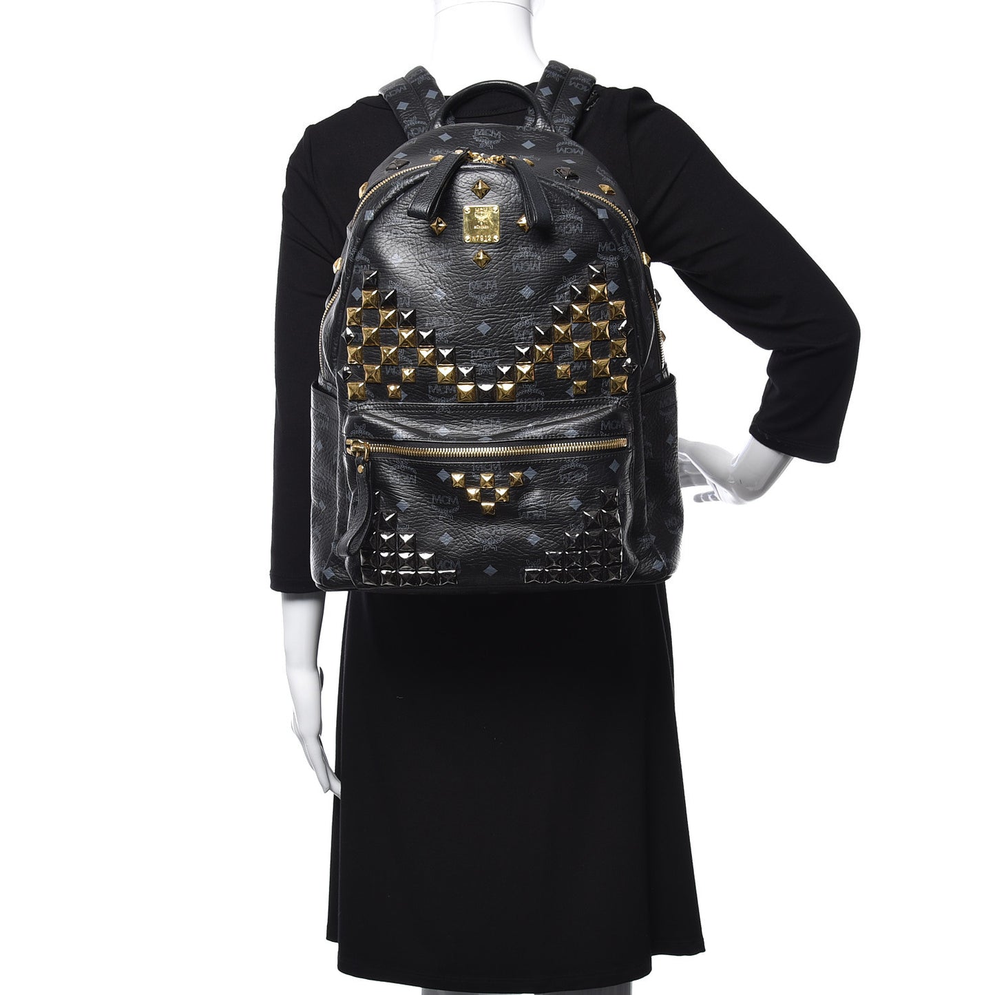 Visetos Studded Medium Stark M Backpack Black