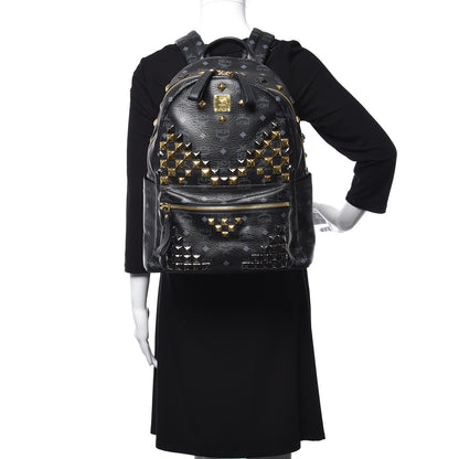MCM Visetos Studded Medium Stark M Backpack Black 2 of 17