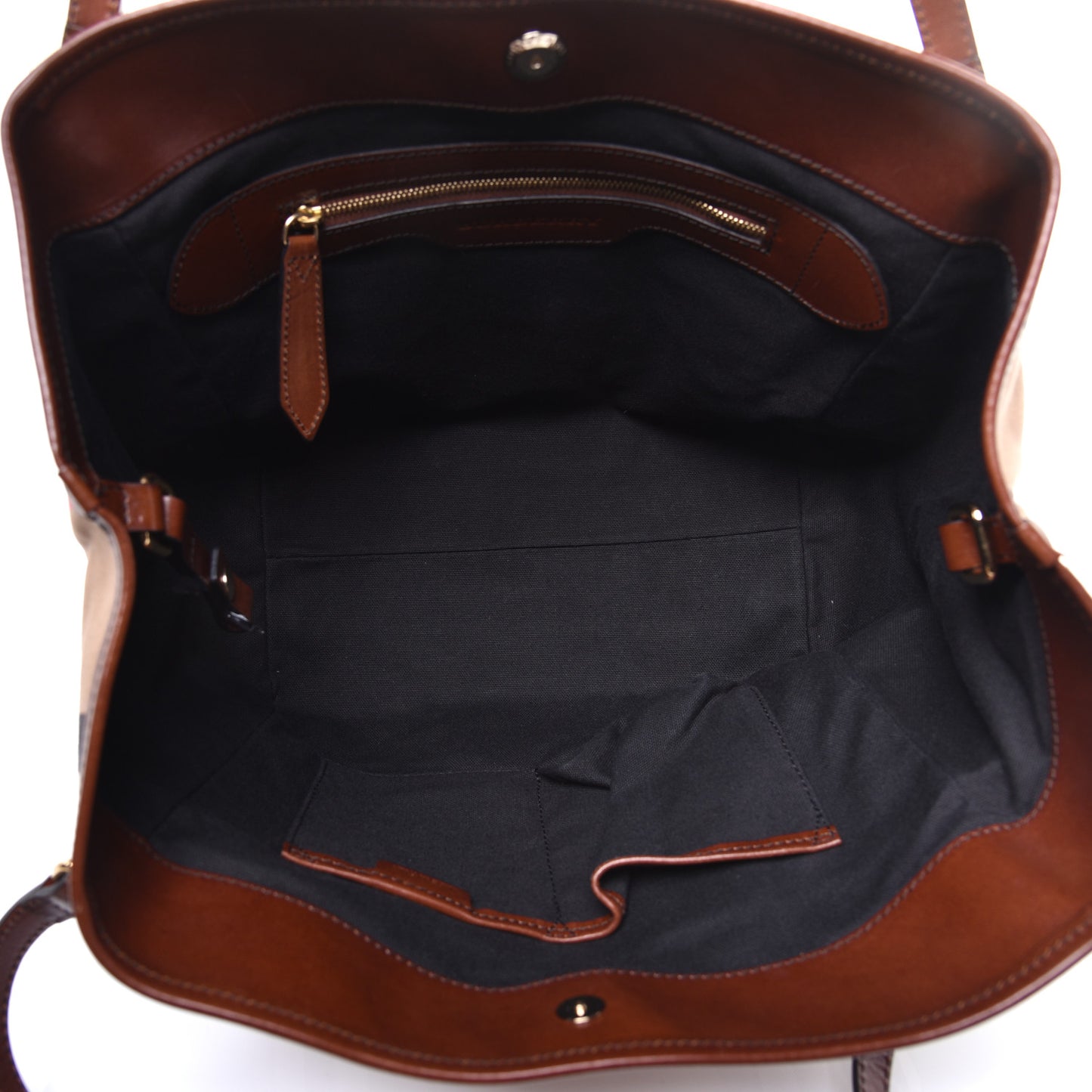 House Check Small Canterbury Tote Dark Tan