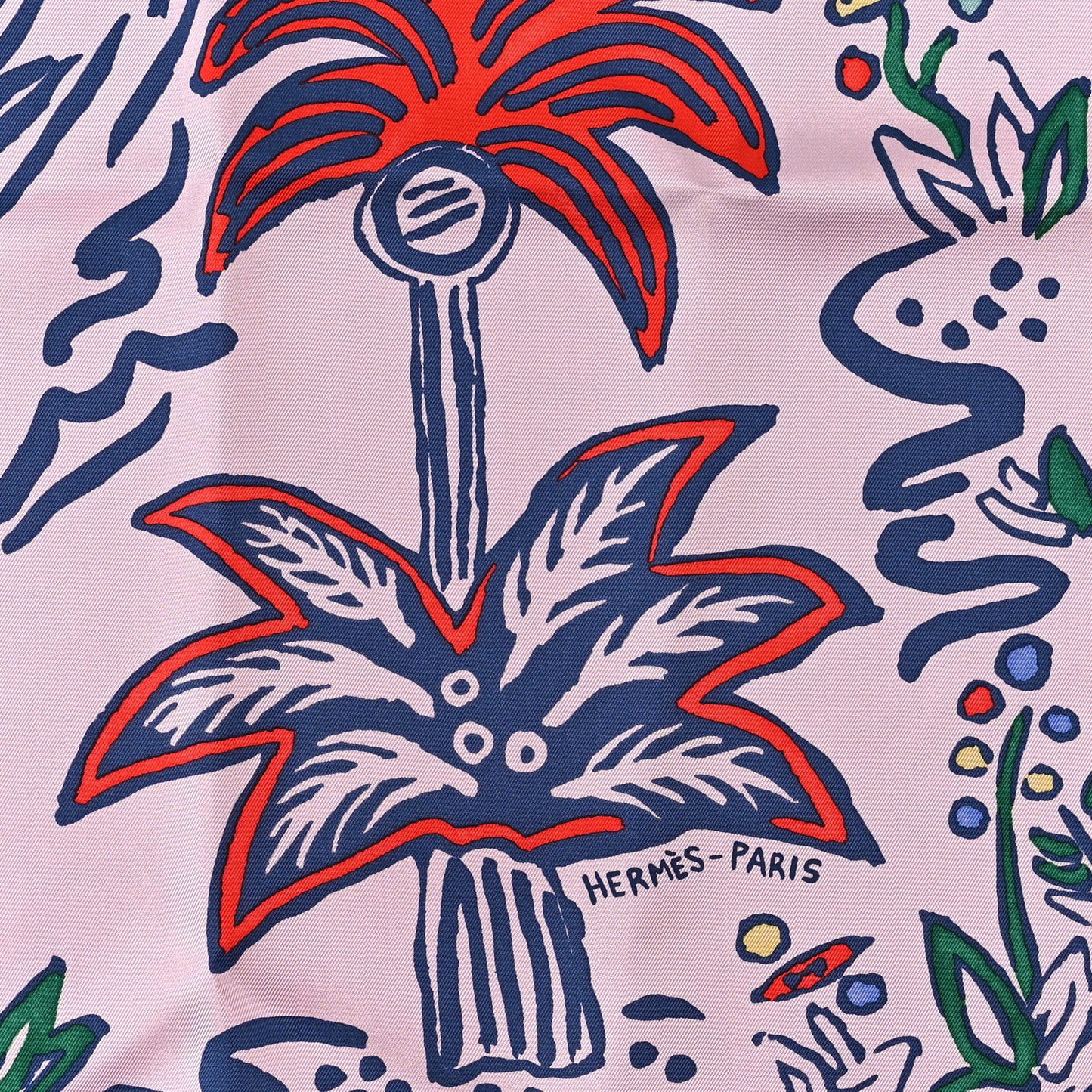 Silk Isola Di Primavera Scarf 90 Rose Fane Marine