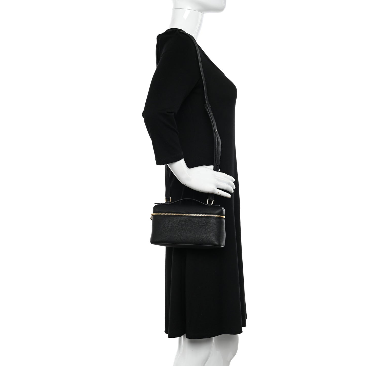 Grained Calfskin L19 Extra Pocket Pouch Black