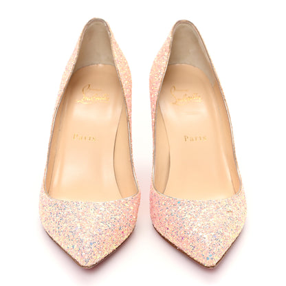 Christian Louboutin Patent Glitter Iriza 100 Pumps 37.5 Peach 3 of 9