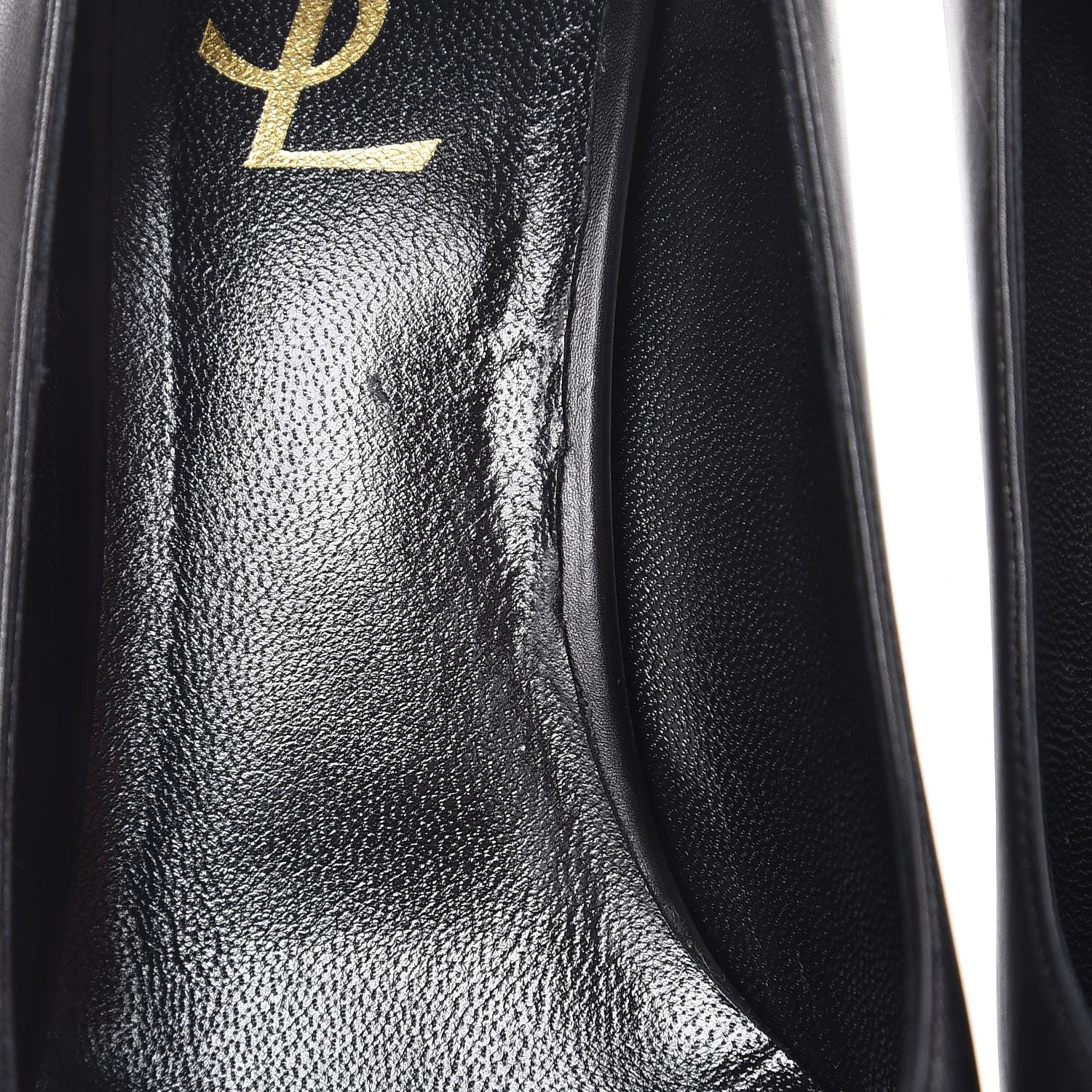 Saint Laurent Calfskin Vitello Vernice Tribtoo 105 Pumps 37.5 Black 13 of 14