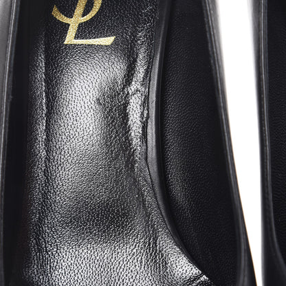 Saint Laurent Calfskin Vitello Vernice Tribtoo 105 Pumps 37.5 Black 13 of 14