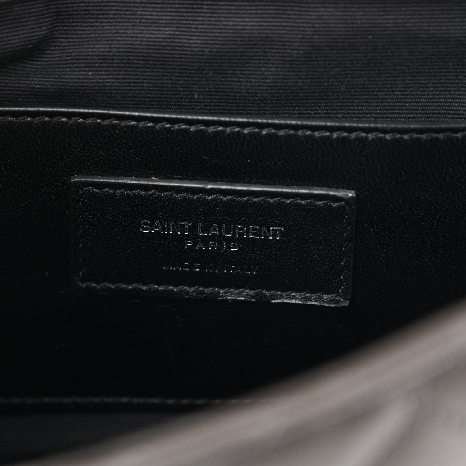 Saint Laurent Sheepskin Tri-Quilt Monogram Medium College Bag Coal 6 of 12