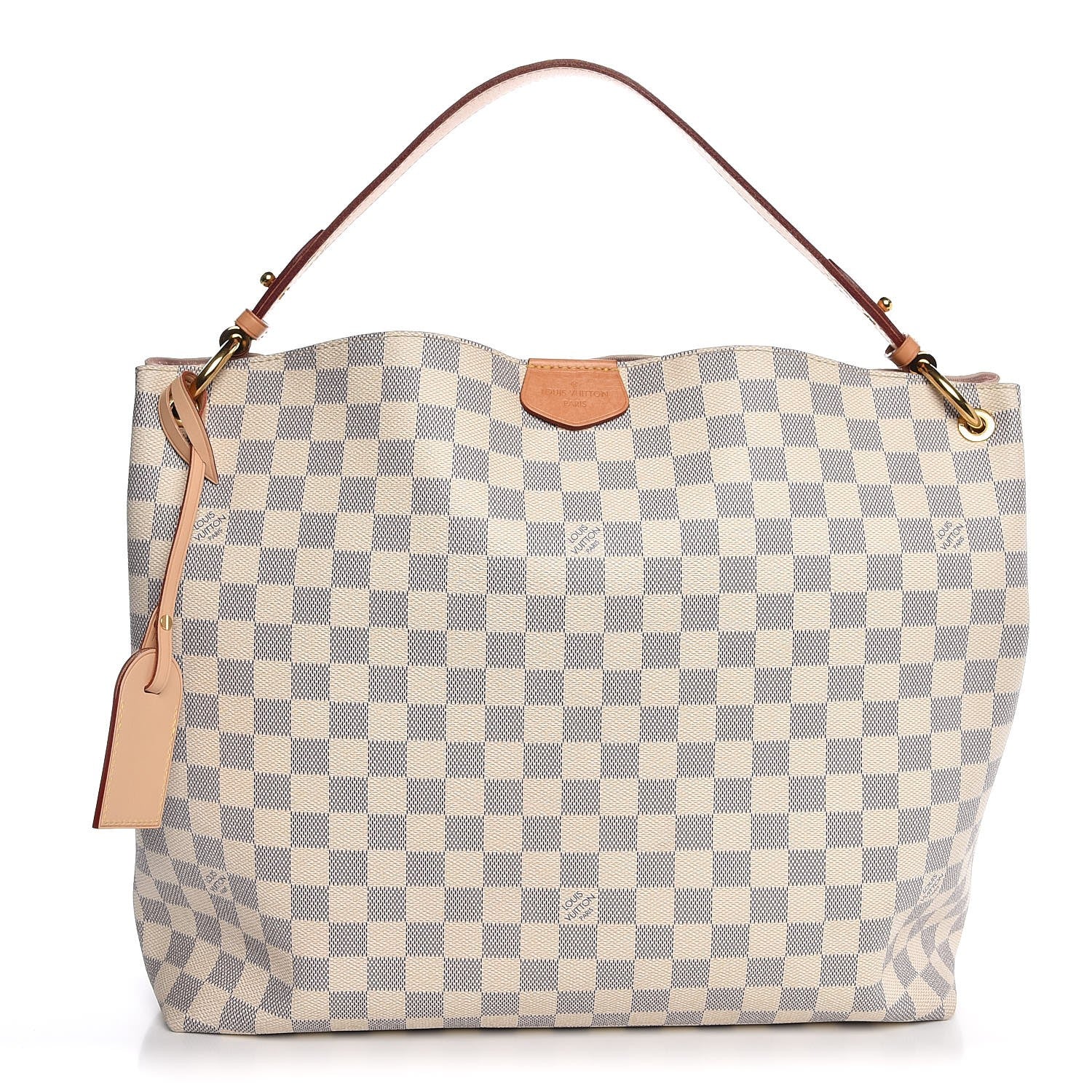Louis Vuitton Damier Azur Graceful MM Rose Ballerine 1 of 7