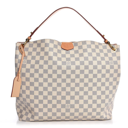 Louis Vuitton Damier Azur Graceful MM Rose Ballerine 1 of 7