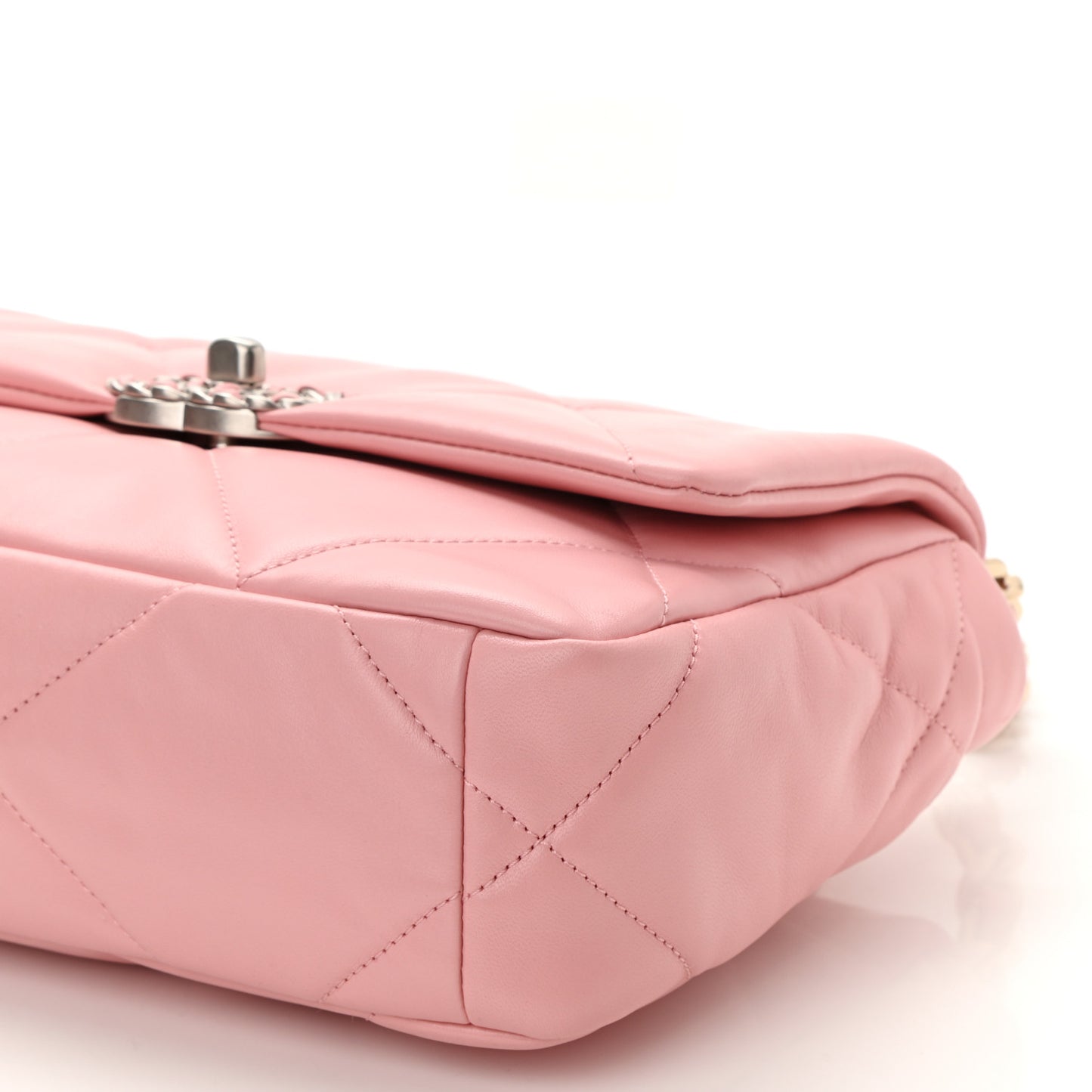 Goatskin Quilted Medium Chanel 19 Flap Light Pink