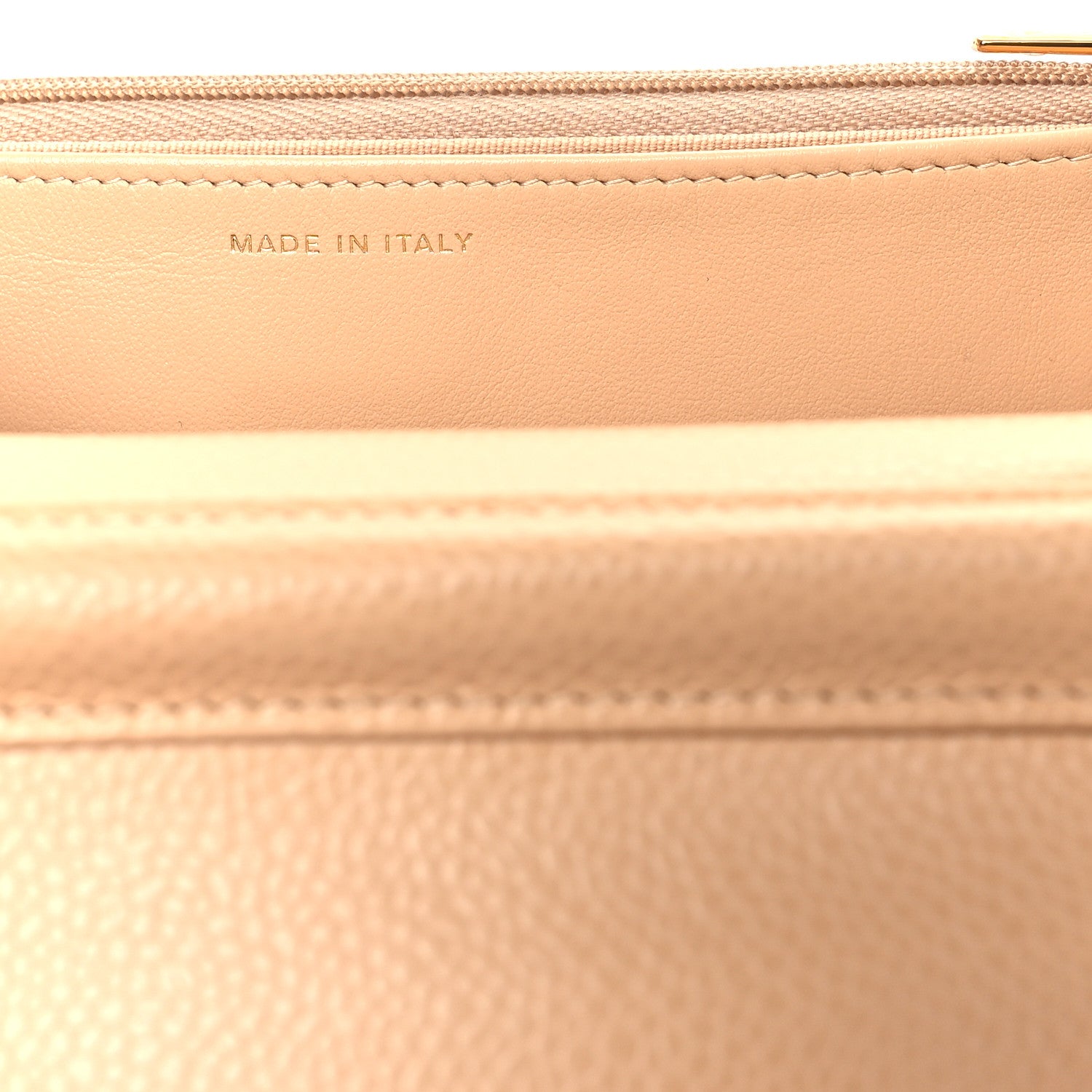 Chanel Caviar Quilted Wallet on Chain WOC Beige 7 of 12