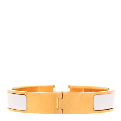 Hermes Enamel Narrow Clic Clac H Bracelet PM White 3 of 4