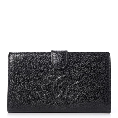 Chanel Caviar Timeless CC French Wallet Black 1 of 9