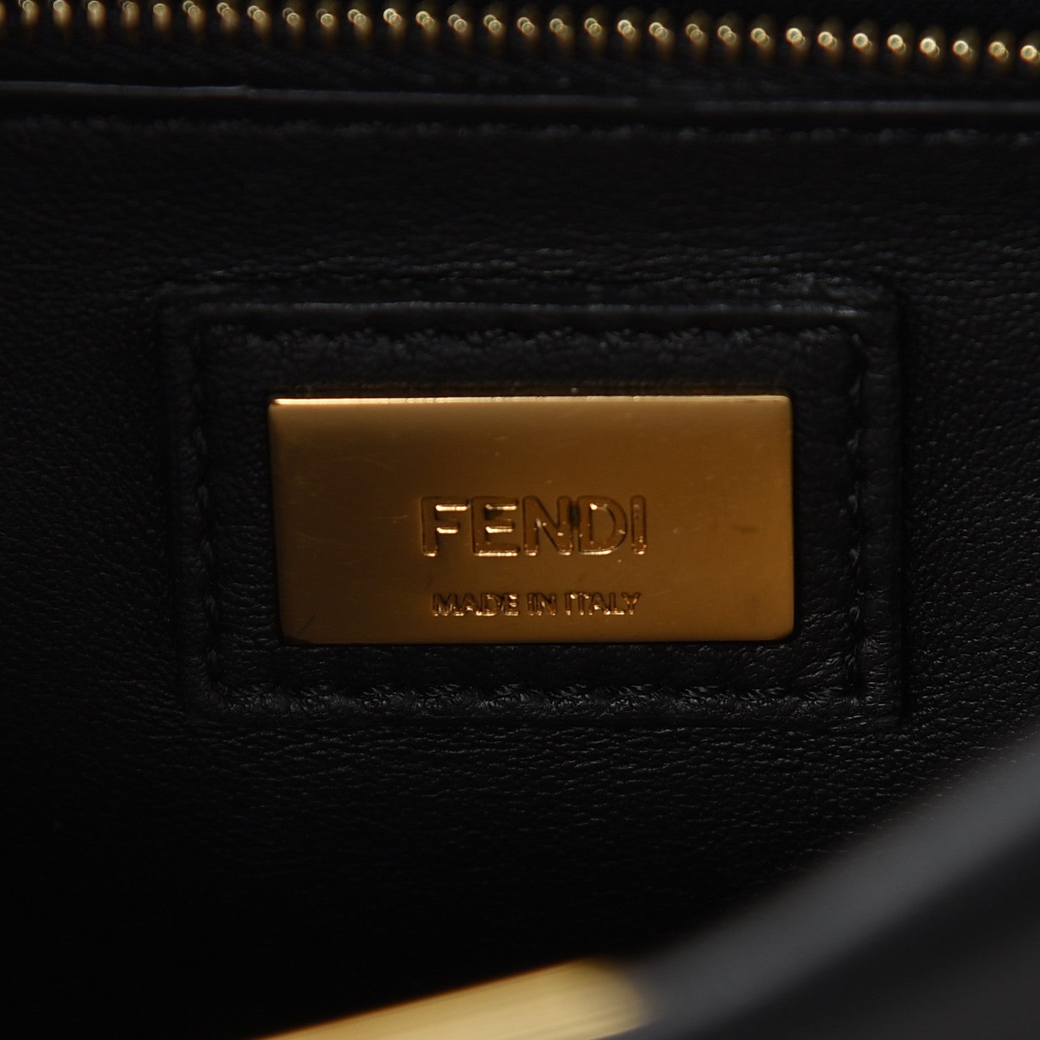 Fendi Nappa Mini Peekaboo Iconic Satchel Black 7 of 10