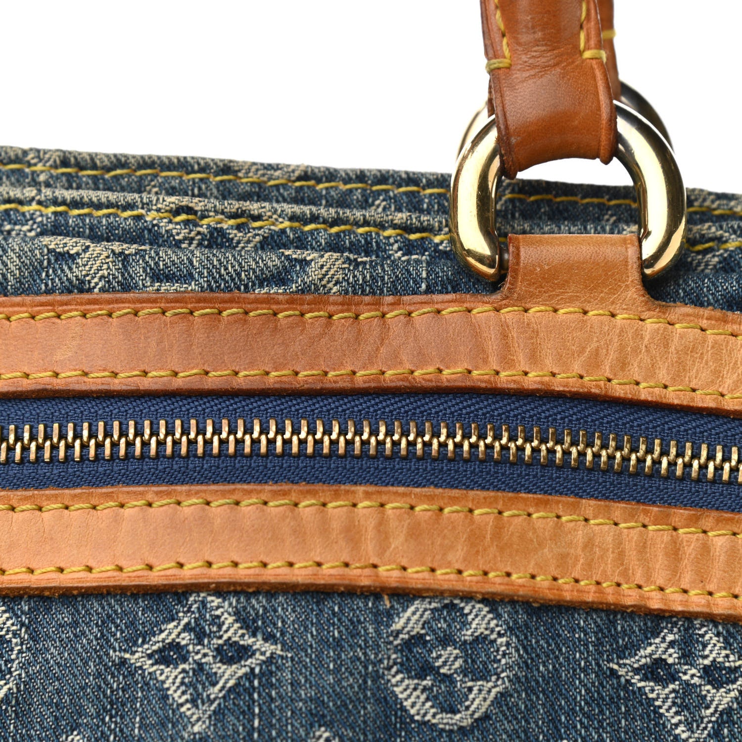 Louis Vuitton Monogram Denim Sac Plat Blue 12 of 14
