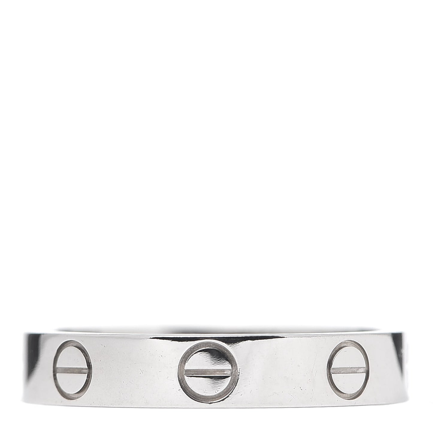 18K White Gold 3.5mm LOVE Wedding Band Ring 52 6