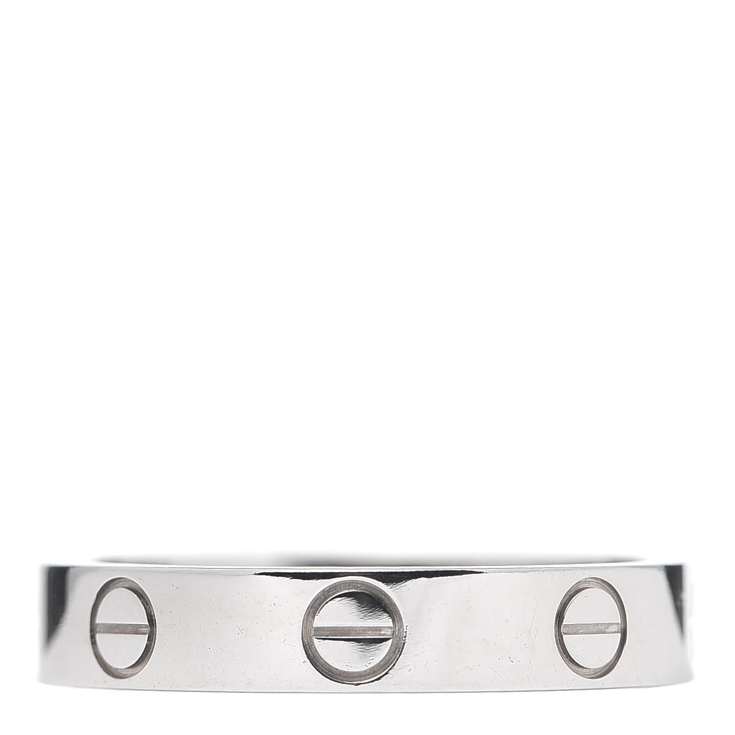 Cartier 18K White Gold 3.5mm LOVE Wedding Band Ring 52 6 3 of 4