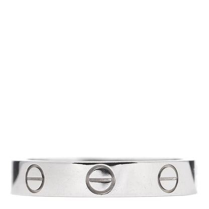 Cartier 18K White Gold 3.5mm LOVE Wedding Band Ring 52 6 3 of 4